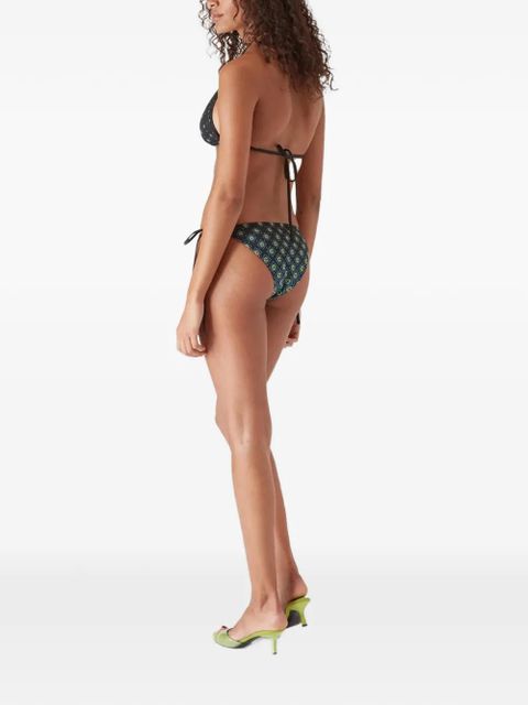 Casablanca monogram tie bikini top - Black