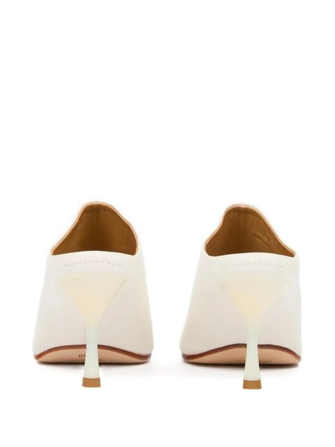 MM6 Maison Margiela square-toe mules - White
