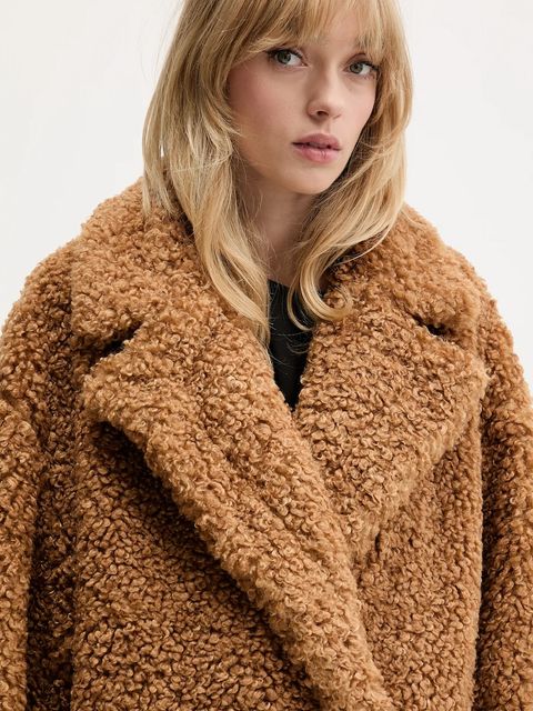 HUGO płaszcz kolor beżowy 50547610