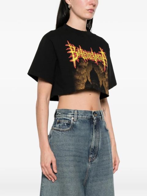 Balenciaga Sacré Cœur crop top - Black