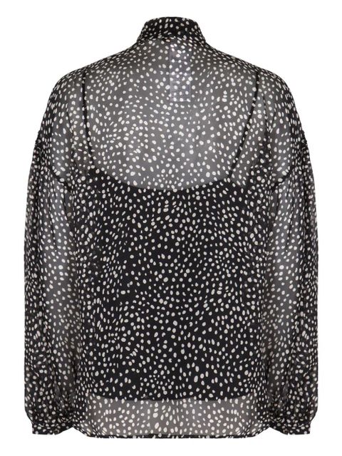 Max Mara sheer polka-dot blouse - Black - zdjęcie produktu nr 2