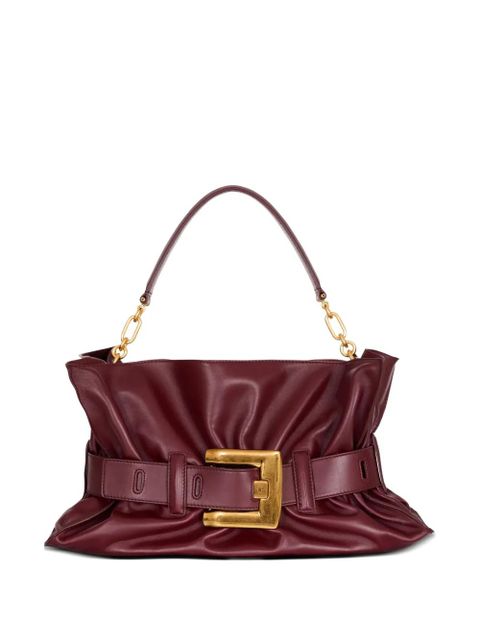 Balmain medium Anthem belted gathered leather shoulder bag - zdjęcie produktu nr 1