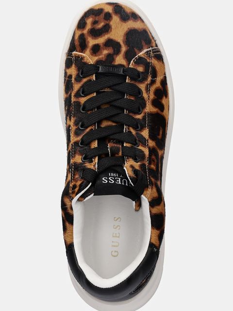 Guess sneakersy skórzane ELBINA8 damskie kolor brązowy FLTEL8 LEA12