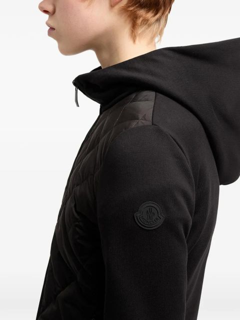 Moncler quilted hooded jacket - Black