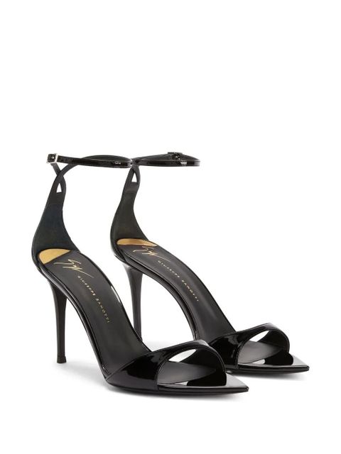 Giuseppe Zanotti Intrigo 90mm leather sandals - Black - zdjęcie produktu nr 2
