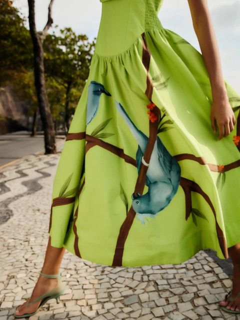 FARM Rio printed strap dress - Green