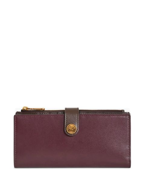 ETRO pegasus-button leather wallet - Red - zdjęcie produktu nr 1