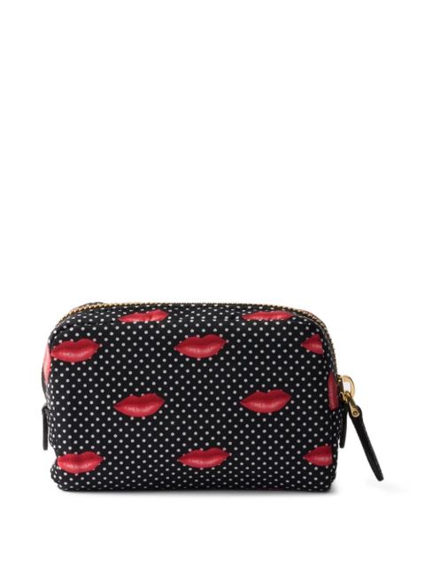 Prada triangle-logo make up bag - Black