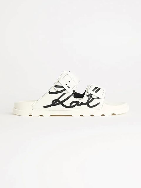 Karl Lagerfeld klapki KONDO TRED damskie kolor biały KL80972 - zdjęcie produktu nr 1