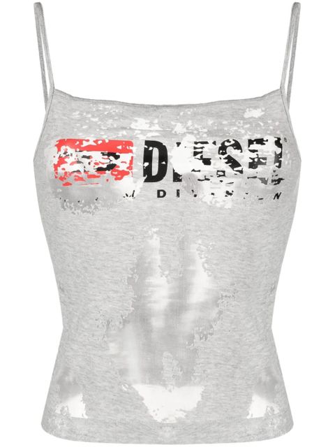 Diesel T-Hoper-Devo semi-sheer construction tank top - Grey - zdjęcie produktu nr 1