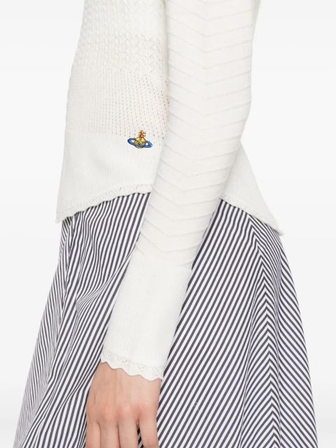 Vivienne Westwood cut-out knitted top - Neutrals