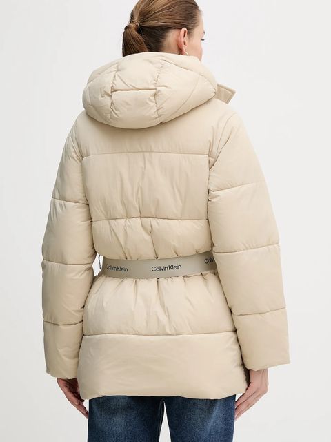 Calvin Klein Jeans kurtka kolor beżowy zimowa LV047D507G - zdjęcie produktu nr 2