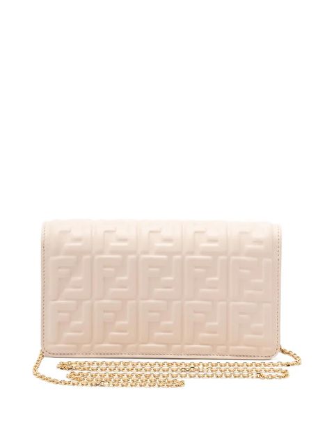 FENDI Wallet On Chain Baguette clutch bag - White