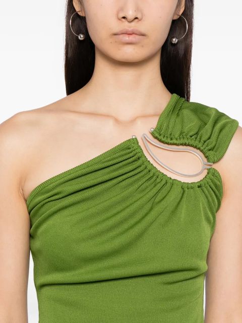 Christopher Esber paisley asymmetric tank top - Green