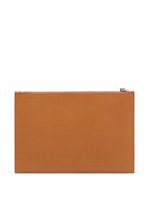 Maison Margiela stitch-detail leather pouch - Brown