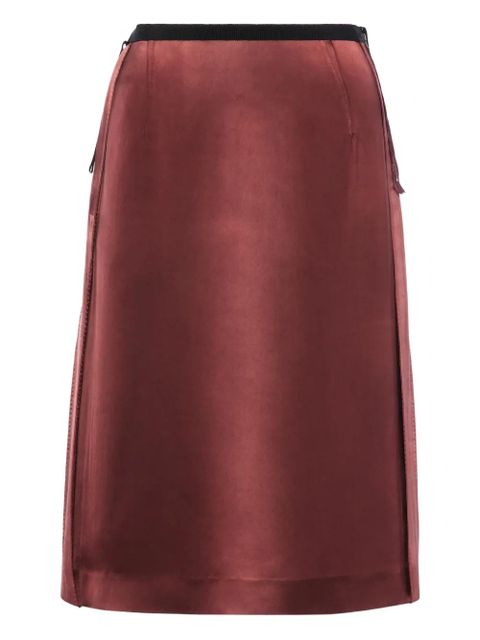 Maison Margiela satin midi skirt - Red - zdjęcie produktu nr 1