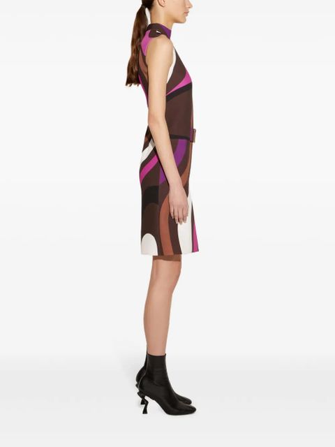 PUCCI Marmo-print mini dress - Brown