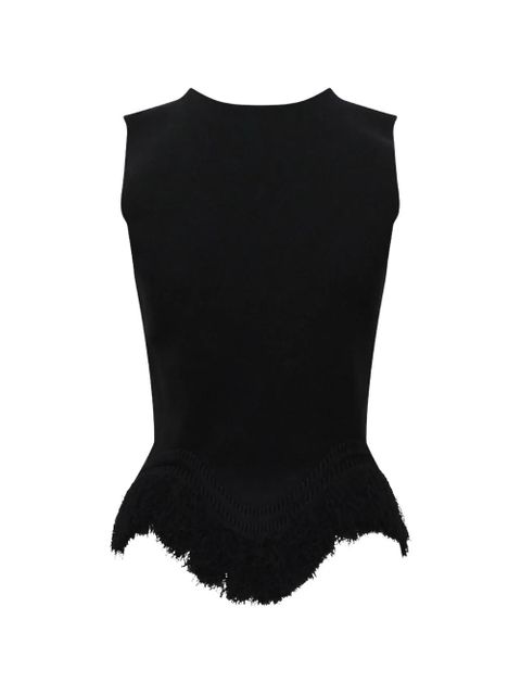 Ulla Johnson Koa fringe-trimmed blouse - Black - zdjęcie produktu nr 2