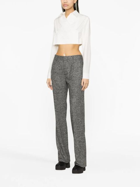 Alessandra Rich high-waisted tailored trousers - Black