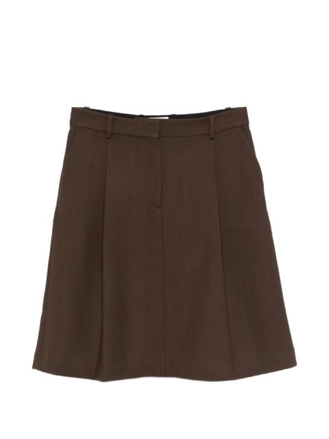 TOTEME pleated tailored mini skirt - Brown - zdjęcie produktu nr 1