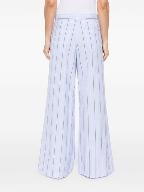 Marni poplin striped wide trousers - Blue