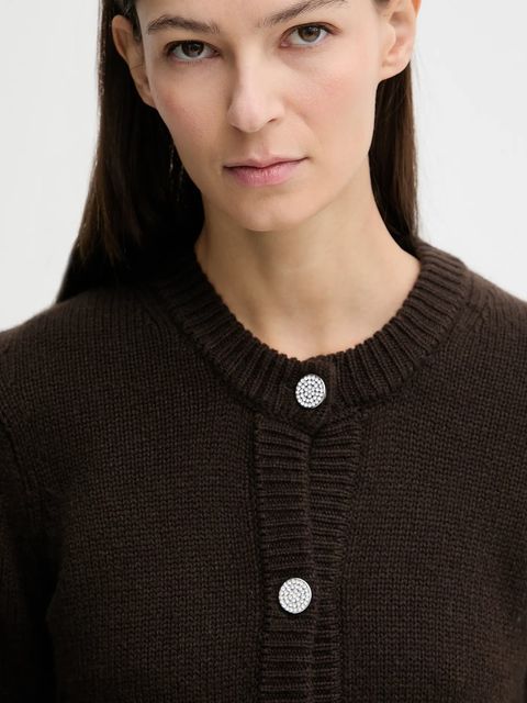 ZADIG&VOLTAIRE kardigan kaszmirowy damski kolor brązowy KWCA01641