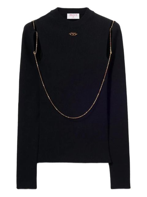 PUCCI chain-embellished top - Black - zdjęcie produktu nr 1