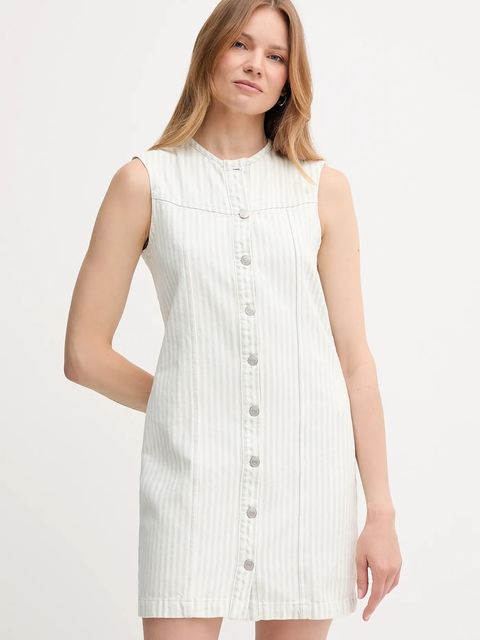 Pepe Jeans sukienka jeansowa kolor zielony mini dopasowana PL953766 - zdjęcie produktu nr 1