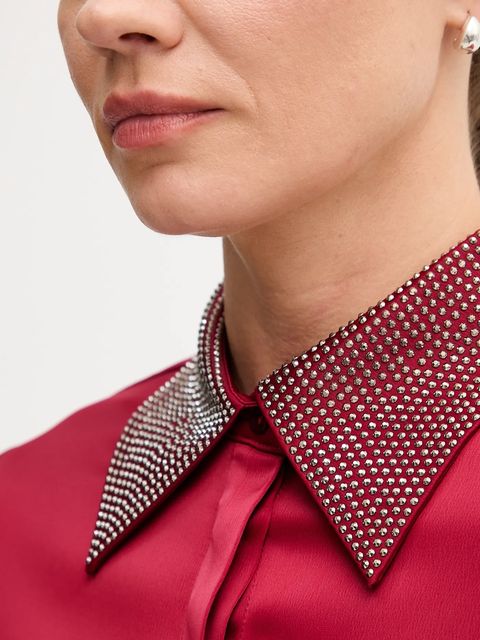 Joseph Ribkoff koszula damska kolor bordowy regular z kołnierzykiem klasycznym 254926