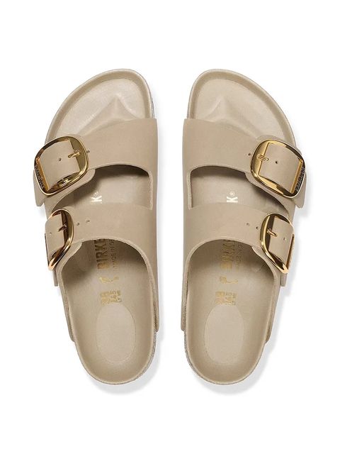 Birkenstock klapki skórzane Boston Big Buckle damskie kolor beżowy 1030395 - zdjęcie produktu nr 2