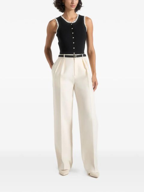 Manière De Voir Evelyn crochet-frill crop top - Black - zdjęcie produktu nr 2