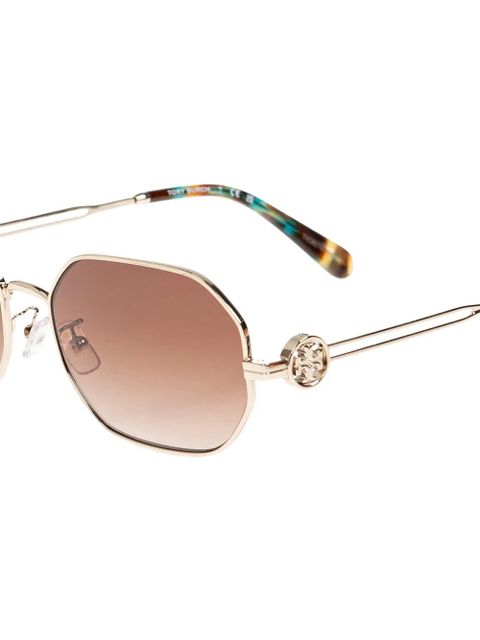 Tory Burch Miller oval-frame logo sunglasses - Gold - zdjęcie produktu nr 2