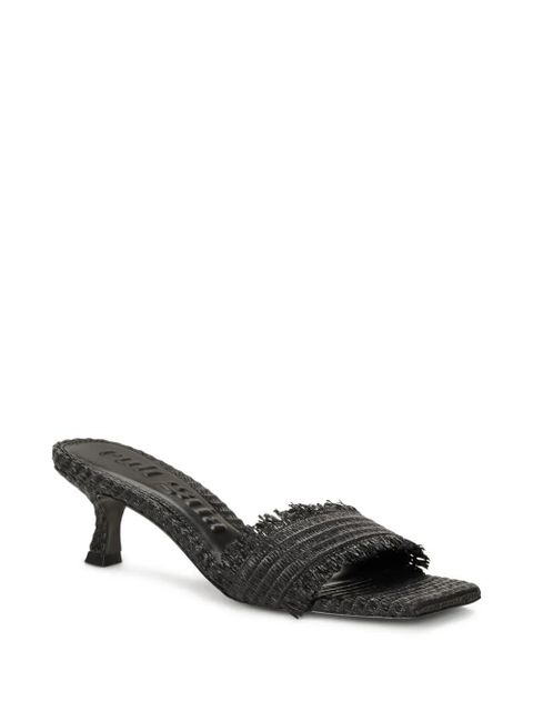 Cult Gaia Ada Frayed sandals - Black
