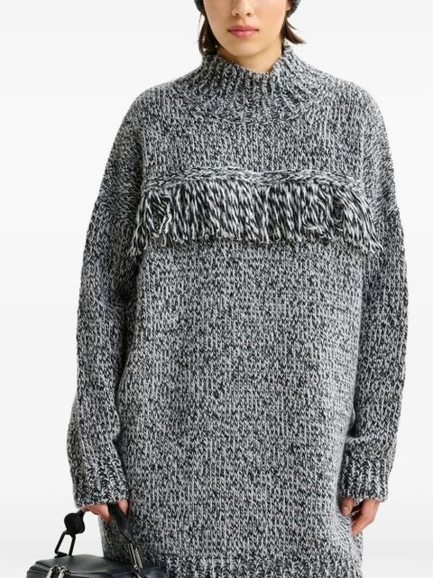 Essentiel Antwerp fringe mock-neck sweater - Grey