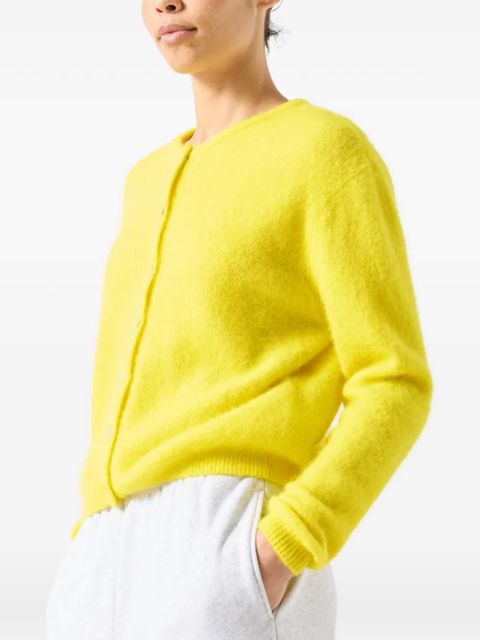 American Vintage crew-neck long-sleeve cardigan - Yellow