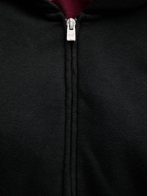 Hollister Co. bluza damska kolor czarny z kapturem gładka KI352-5171-900