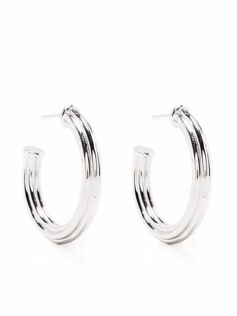 Missoma large ridge hoop earrings - Silver - zdjęcie produktu nr 1