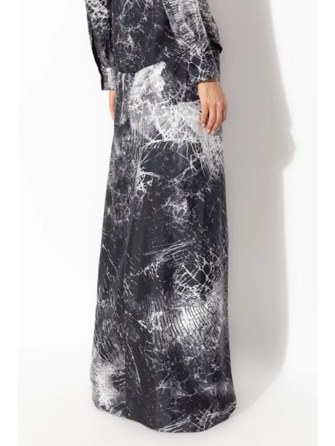 Alexander McQueen abstract-print skirt - Black