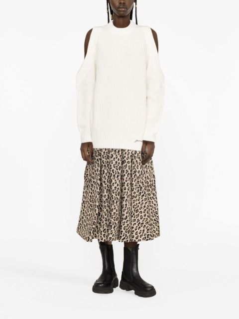 GANNI cold-shoulder jumper - White - zdjęcie produktu nr 2