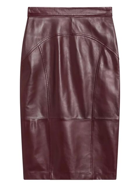 Max Mara leather pencil skirt - Red - zdjęcie produktu nr 1