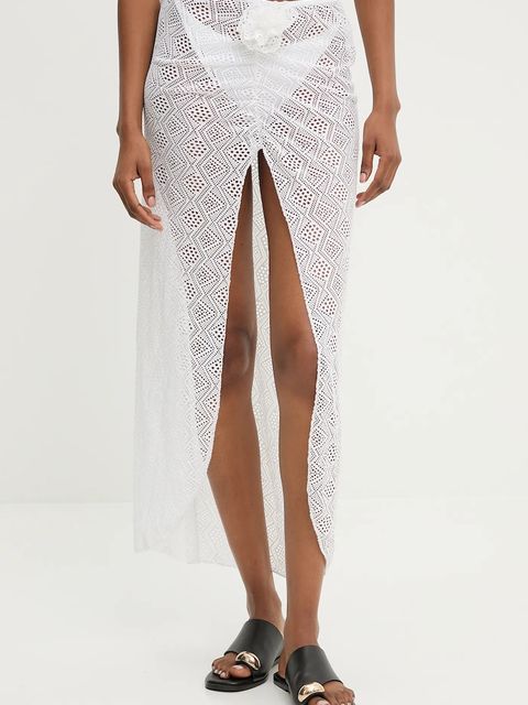 Answear.LAB dwuczęściowy strój kąpielowy i spódnica kolor biały lekko usztywniona miseczka