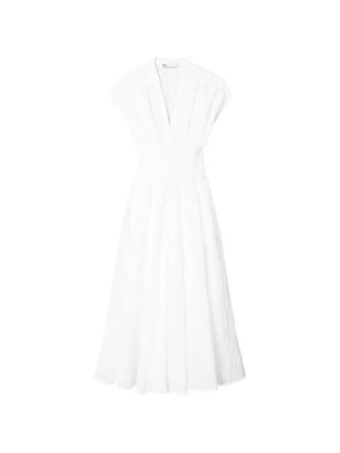 Tory Burch V-neck linen dress - White - zdjęcie produktu nr 1