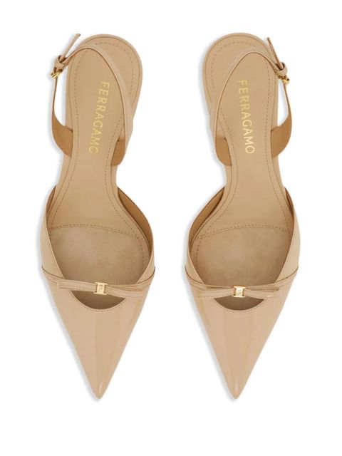 Ferragamo 70mm leather pumps - Neutrals