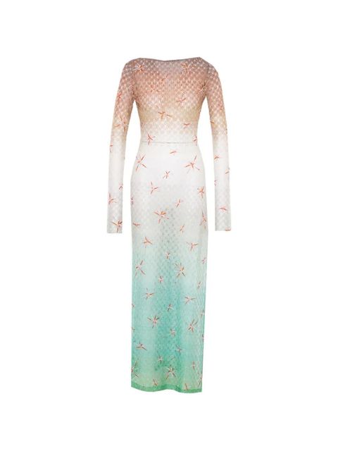 Missoni embroidered mesh long-sleeved dress - White - zdjęcie produktu nr 1