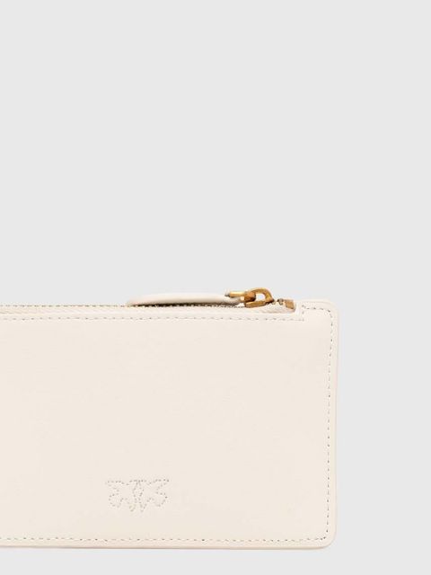 Pinko portfel skórzany damski kolor beżowy 100251.A0F1 - zdjęcie produktu nr 2