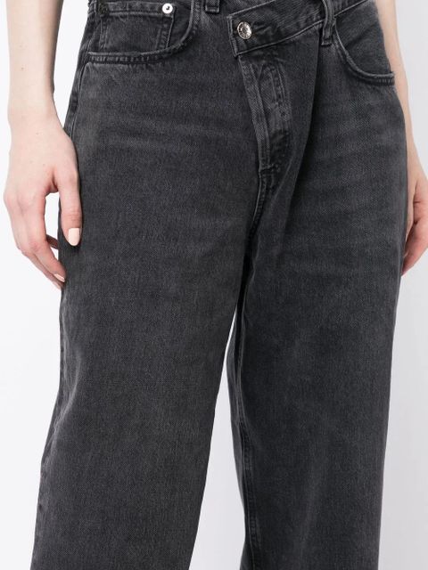 AGOLDE high-waist straight-leg jeans - Black