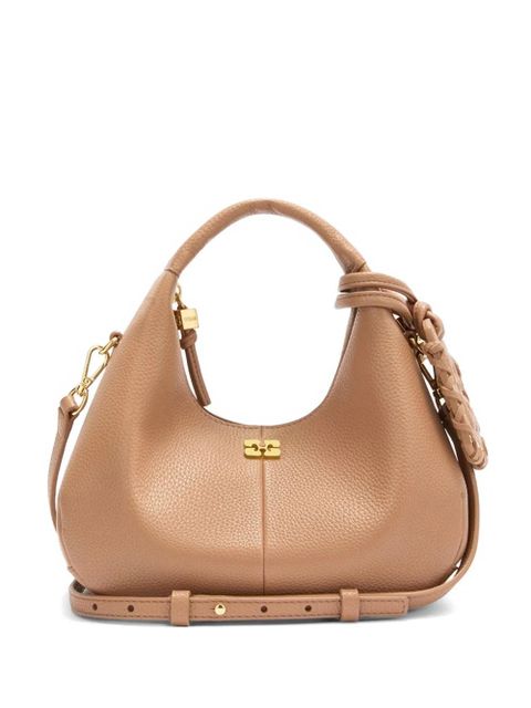 GANNI logo-plaque tote bag - Brown - zdjęcie produktu nr 1