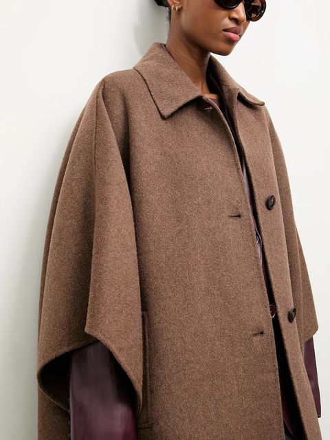 Answear.LAB płaszcz wełniany kolor brązowy