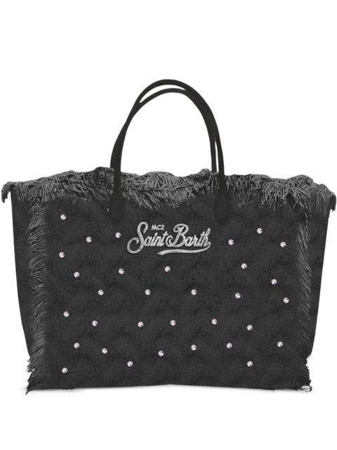 MC2 Saint Barth wool-braid tote bag - Black