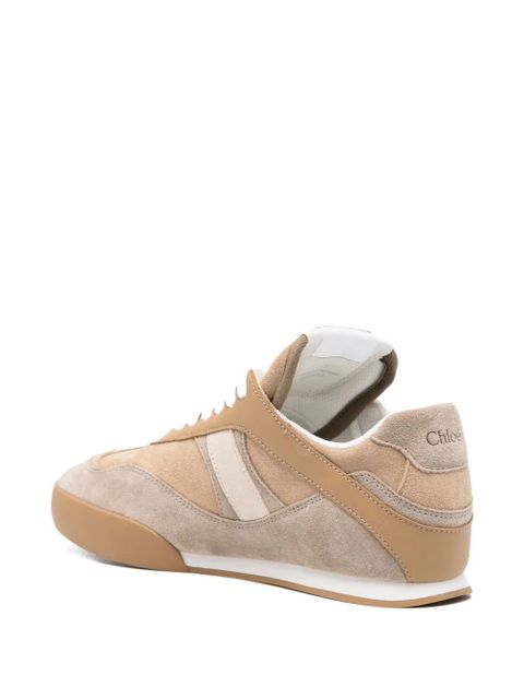 Chloé leather lace-up low-top sneakers - Neutrals